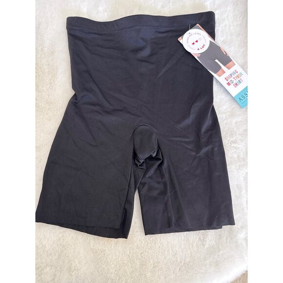 ASSETS by Spanx size Small Shaping Mid-Thigh Shaper shorts Black - Picture 2 of 4